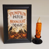 Pumpkin Patch Moonlight Magic 4x6 Framed Halloween Print