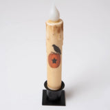 Fall Pumpkin w Crow Led Timer Taper Candle