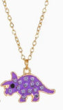 Girls Rhinestone Dinosaur Necklace