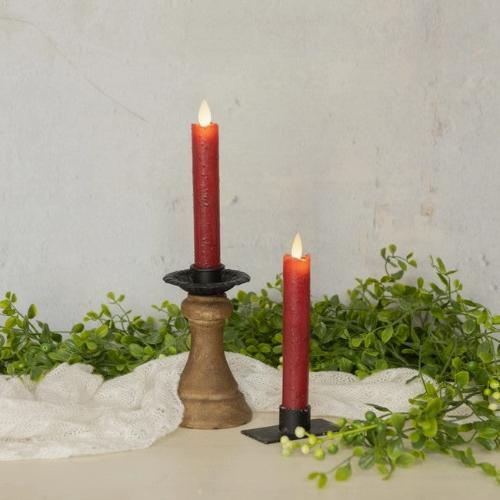 Red Moving Flame Taper Candles