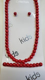 Girls 3PC Pearl Bracelet Necklace & Earring Set