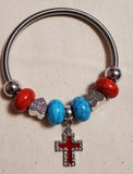 Western Cross Spring Stretch Bracelets