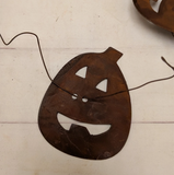 Rusty Metal Jack - O - Lantern Garland