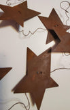Large Rusty Metal Tin Star Garland
