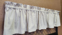 Handmade Country Farmhouse Sage Green Ticking Valance