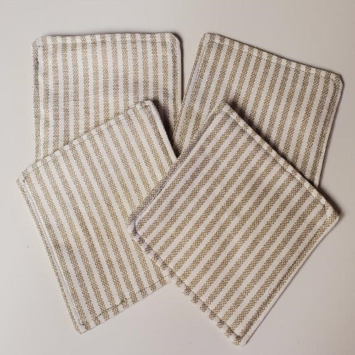 Sage Green Stripe Coasters