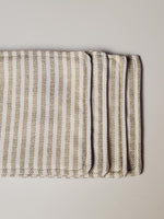 4 Country Farmhouse Sage Green Ticking Stripe Fabric Coasters