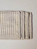 4 Country Farmhouse Sage Green Ticking Stripe Fabric Coasters