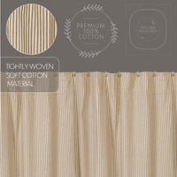Country Farmhouse Sawyer Mill Charcoal Ticking Stripe Shower Curtain