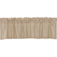 Country Farmhouse Sawyer Mill Charcoal Ticking Stripe Valance