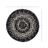 Sawyer Mill Black Braided Trivet 8" Round
