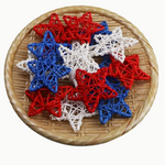 Country Primitive Patriotic Americana Rattan Star Bowl Fillers 4TH of July
