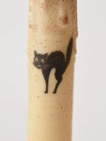 Country Primitive Black Cat Timer Taper Candle 7"