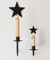 Country Primitive Iron Star Sconce Taper Candle Holder