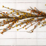 Country Primitive 4 Foot Pip Berry Garland Orange & Yellow