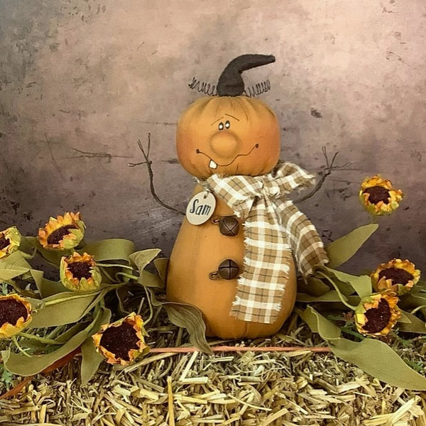 Sam the Goofy Jack-O-Lantern Doll
