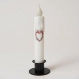 Primitive Heart Vines Timer Taper Candle 7"