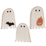 Set/3 Country Primitive Wooden Ghost & Friend Shelf Sitters