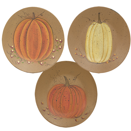 Country Primitive  Classic Pumpkin Plates