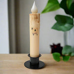 Country Primitive Sheep Led Timer Taper Candle 7"