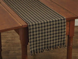 Sturbridge Black Plaid Table Runner