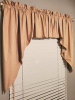 Handmade Country Primitive Tea Stained Muslin Swag Curtains