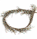 Primitive Teal Pink and Yellow Pip Berry Garland 55 Inch