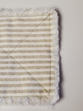 4 Country Farmhouse Sage Green Ticking Rag Coasters