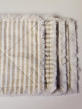 4 Country Farmhouse Sage Green Ticking Rag Coasters
