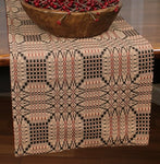 Trenton Colonial Table Runner Black Red and Khaki