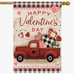 Valentine's Pickup Truck House Flag