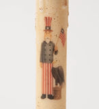 Primitive Americana Uncle Sam Led Timer Taper Candle 7"