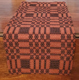 Colonial Westbury Pumpkin and Black Table Runner 56"