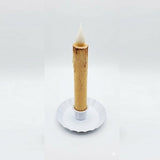White Fluted Edge Taper Candle Holder Candle Pan