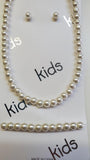 Girls 3PC Pearl Bracelet Necklace & Earring Set