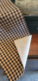 Black Check Homespun Table Runner 33"