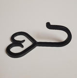 Wrought Iron Open Heart Coat Towel Hook