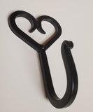 Wrought Iron Open Heart Coat Towel Hook