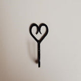 Wrought Iron Open Heart Coat Towel Hook