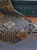 Colonial Primitive Nantucket Black & Mustard Table Runner