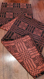 Country Primitive Nantucket Black Orange Table Runner 56"
