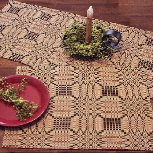 Primitive Colonial Tri Color Jacquard Placemat