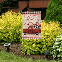 Country Primitive Valentine's Love Heart Pickup Garden Flag
