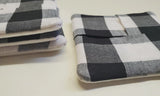 Farmhouse Black and White Check Coasters Set of 4