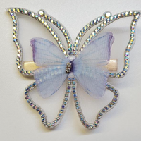 Rhinestone Butterfly Hair Clip