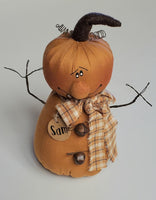 Sam the Goofy Jack-O-Lantern Doll