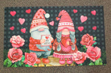 Valentine's Gnomes Indoor Outdoor Door Floor Mat 18" x 30"