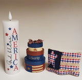 Country Primitive Patriotic Liberty Nesting Boxes
