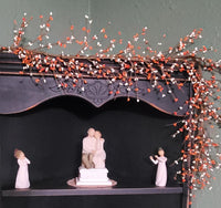 Country Primitive 4 Foot Pip Berry Garland Orange & Cream