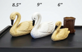 Primitive 6" Vintage Yellow Resin Swan